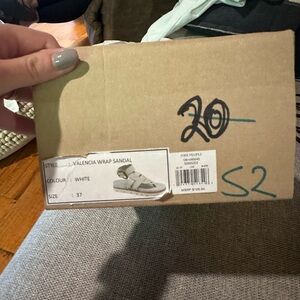 Free People Valencia Wrap Sandal in Cream